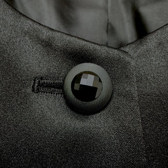 KASPER Black Evening Jacket Size 16 Matte Satin Womens Special Occasion Blazer - Picture 6 of 9